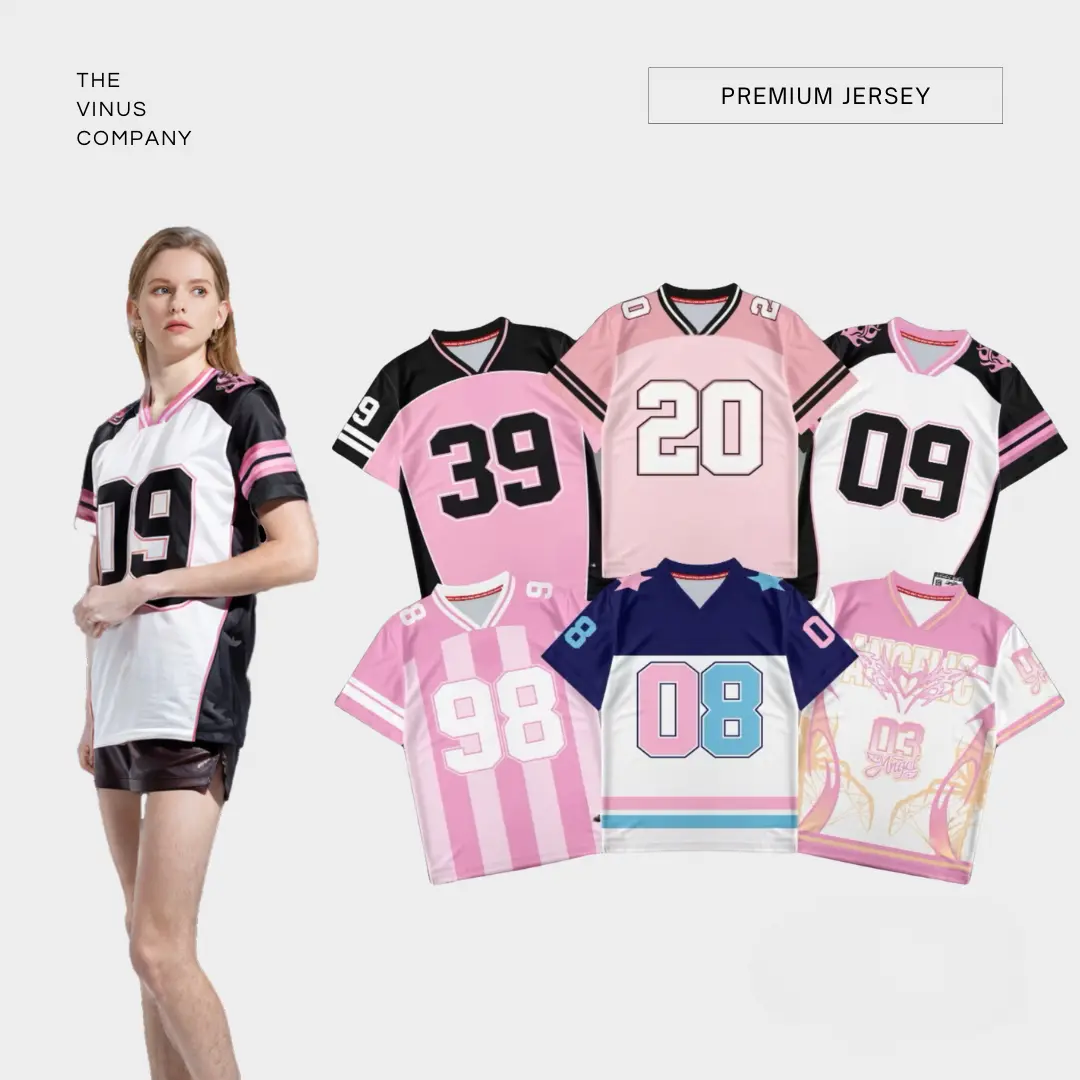 Jersey Vintage Rugby Perempuan Dri-Fit Milano Full Printing Sublim - Sport Vinus Company Vinusjersey