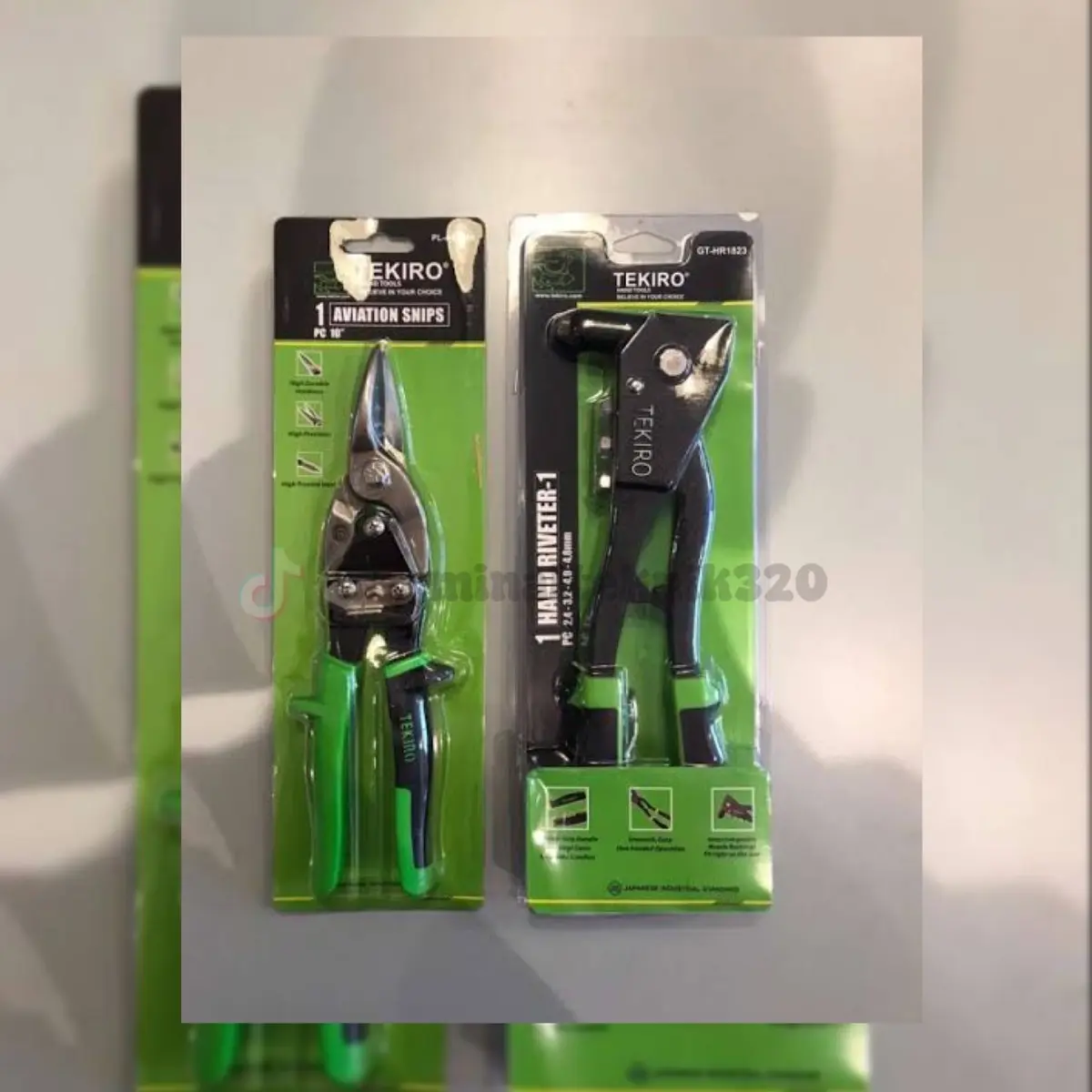 TEKIRO PAKET EKONOMIS TANG RIVET HITAM dan GUNTING SENG 10”