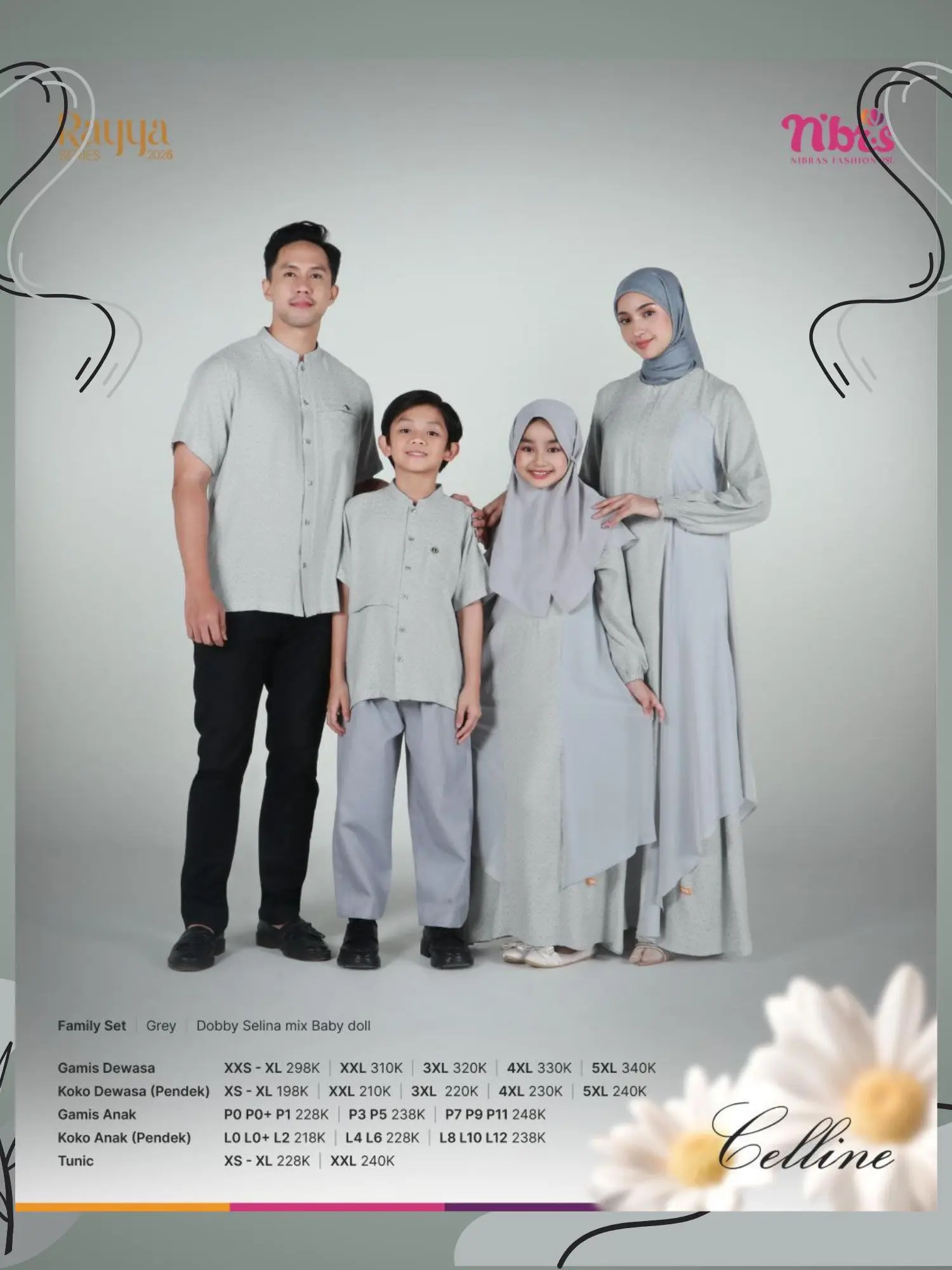 sarimbitkeluarganibras #nibrasgamis2025 #bajulebaran #gamismuslim #bajugamisdewasa #bajukeluarga Muslim Panjang Gamis Polos Celana Wanita Keluarga Baju Setelan Dress Ibu Remaja Pasangan Kondangan