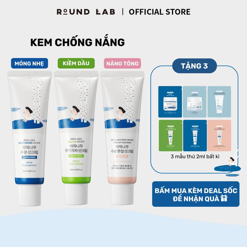  Kem Chống Nắng Round Lab Birch Juice Sunscreen 50ml 