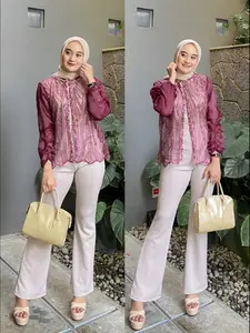 LILY Outer Crop Brukat Organza / Outer Pendek Brokat Sapto / Baju Kondangan Wanita, Wisuda, Hari Raya Lebaran, Bridesmaids, Lamaran / Pakaian Formal Nikahan Acukabee