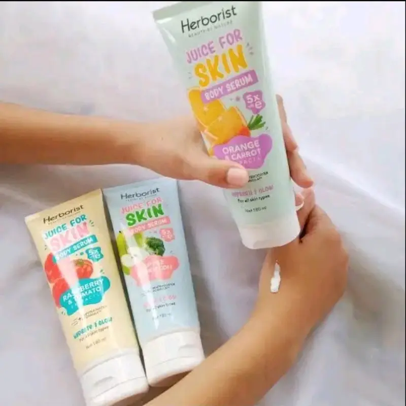 Herborist body serum 180ml varian random mencerahkan vitamin berry orange 1