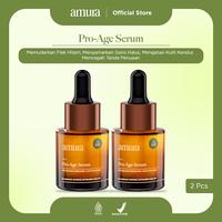 Gambar [TwinPack] Amura Pro-Age Serum 20ml | HPR Bakuchiol dan Niacinamide Mengurangi Tanda Penuaan Mencerahkan Kulit Mencerahkan Wajah Memudarkan Noda Hitam Memperkuat Skin Barrier Kuning Tetes dari AmuraOfficial Kab. Bogor 1 Tokopedia