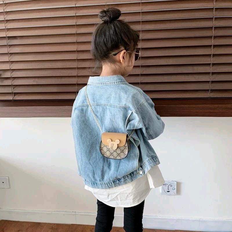 Tas selempang anak lucu imut bahan sintesis 1