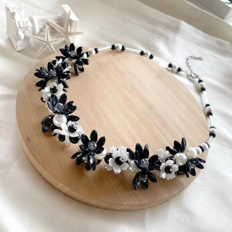 CRYSTAL BEADS NECKLACE ELISA | KALUNG HIJAB PREMIUM | KALUNG KRISTAL MANIK MANIK | HIJAB FASHION HANDMADE | AKSESORIS HIJAB CHOKER 4