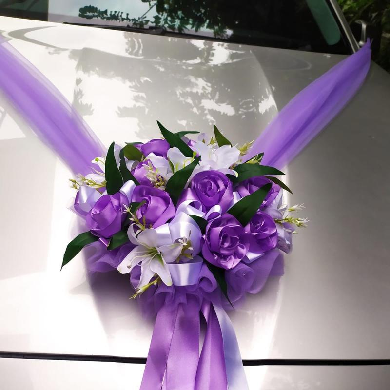 Bunga Hiasan Mobil Pernikahan Art Lili- Buket Bunga Pengantin - Bunga Mobil Pengantin - Hiasan Mobil - Aksesories pernikahan - Bunga Hadiah - Doorprize  - Bunga Mobil 2