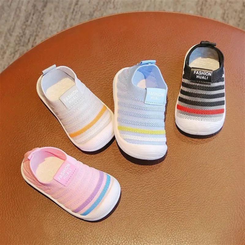 Product Introduction of Anti-skid toddler shoes, comfortable for kids and babies, for girls and boys, solid color, fashion, breathable mesh shoes, soft soles, lightweight shoes, shoes socks, for 0-2 years soft sole shoes 10