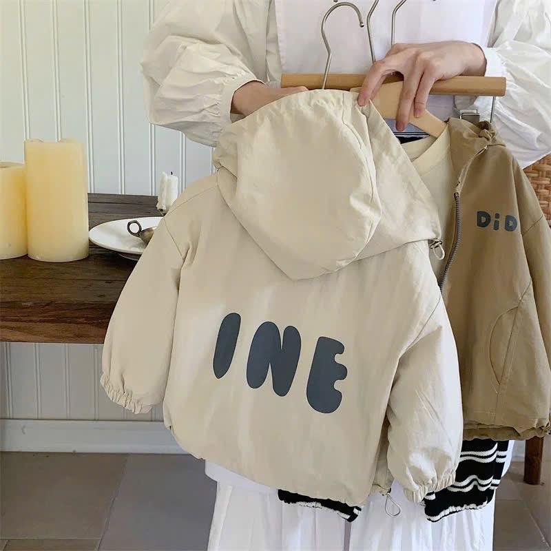 Ong Kis Áo gió lót lưới in chữ DiDi cho bé trai và bé gái