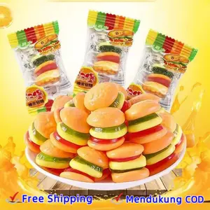 (Halal) Grosir Permen Impor Hamburger Fudge Camilan Sehat Khas Tiongkok yang Lezat untuk Orang Dewasa dan Anak-anak