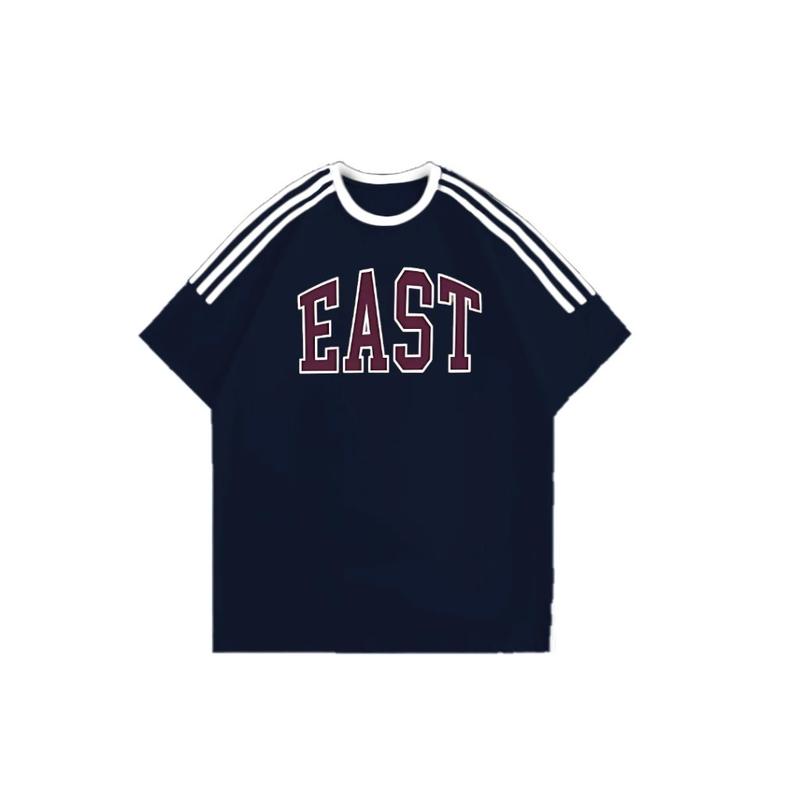 JOY FASHION Kaos Lengan Pendek Unisex Garis Tiga Motif Basic East Style - Bahan 100% Cotton Adem & Nyaman Dipakai! 4