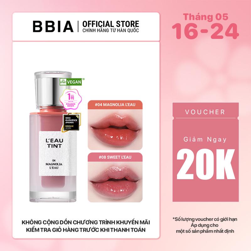 [BBIA] Son tint bóng thuần chay BBIA L'Eau Tint 4.5g Mỹ Phẩm Trang Điểm Nữ Women Cosmetic 0