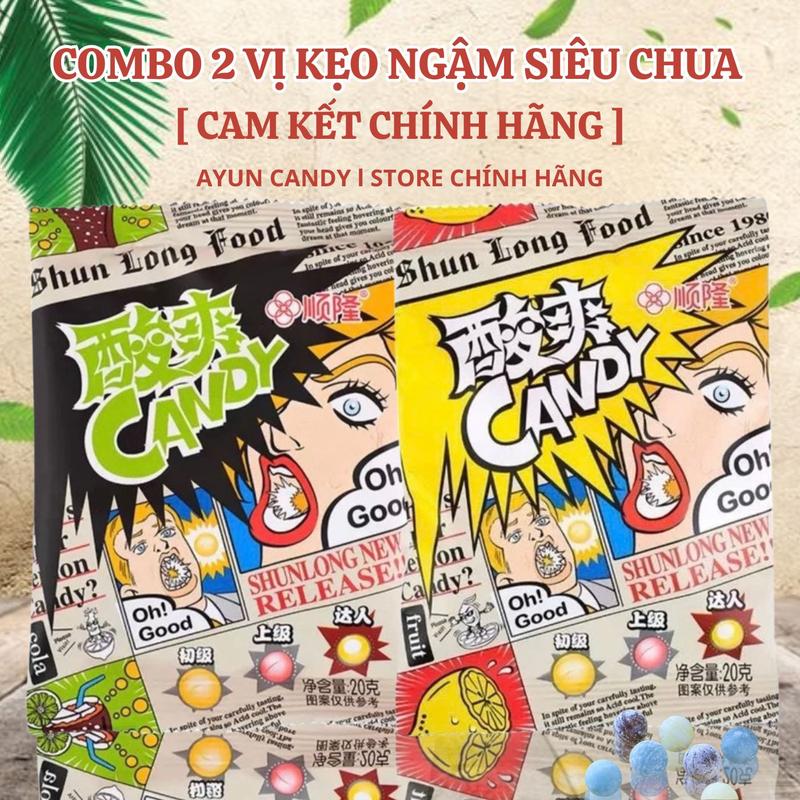   COMBO 2 GÓI 20G  Kẹo Siêu Chua Super Cola Lemon Vị Trái Cây - Kẹo Ngậm Siêu Chua - Kẹo Siêu Chua Vị Chanh 