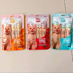 FLUFFY TREAT SNACK CREAMY CAT KUCING 15grx5 pc LEZAT!!! GRAIN FREE