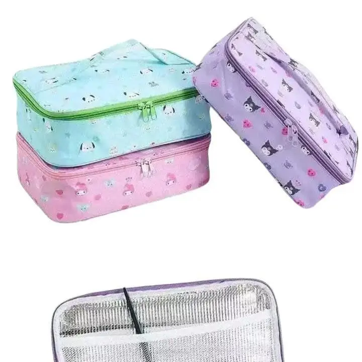 Tas Bekal Makanan Anak Sekolah Custom Kuromi Pria dan Wanita