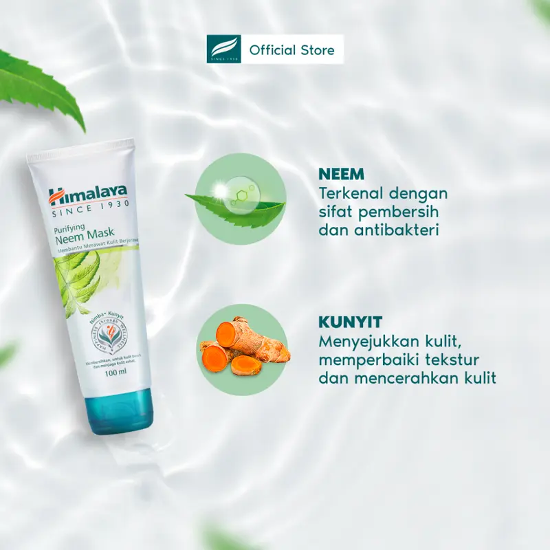 Himalaya Neem Mask 50ml 100ml / Himalaya Face Mask Mengencangkan Muka Masker Wajah Masker Anti Jerawat Kunyit 1