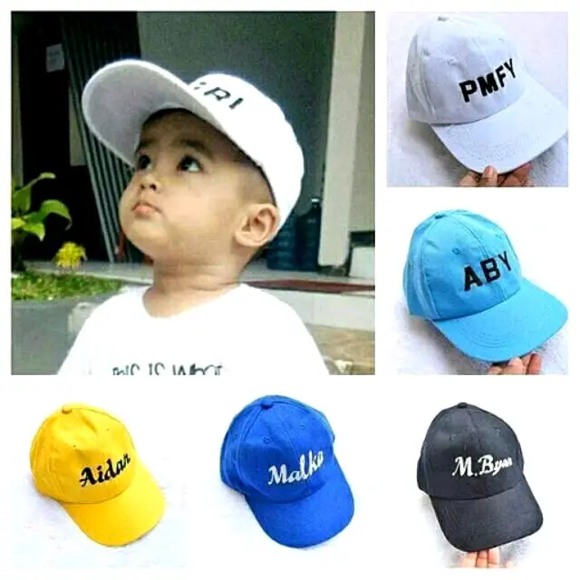Topi Anak Baseball Bordir Nama Custom - Fashion Anak 1