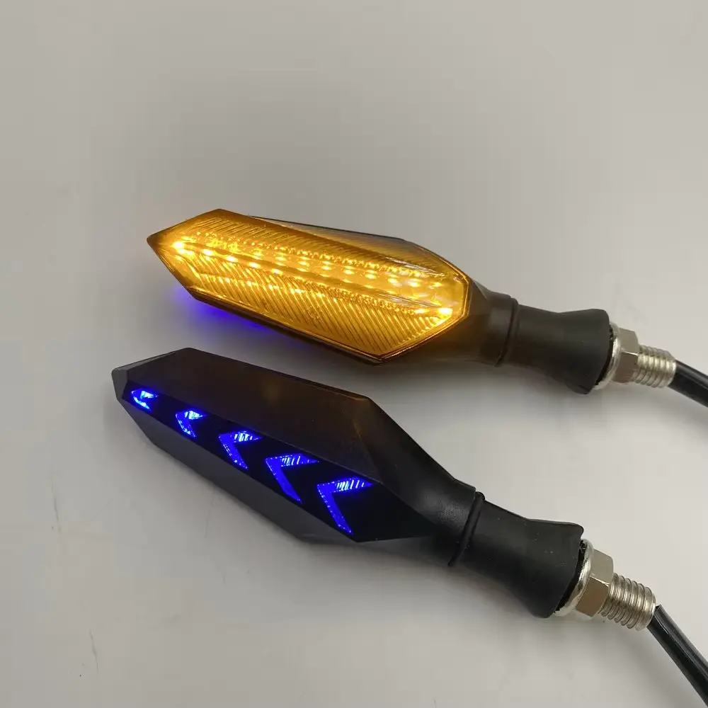 Suitable for Scooter Motorcycle Modification 17 LED Turn Signal Two Sides Water Flow Indicator Light Daytime Running LAMP