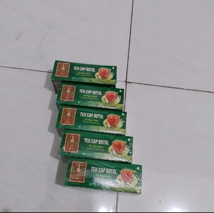 Paket 5 box TEH CAP BOTOL teh celup teh hijau isi 25kantong Melati Tea kitslimy tubruk solo poci ichi tan 3