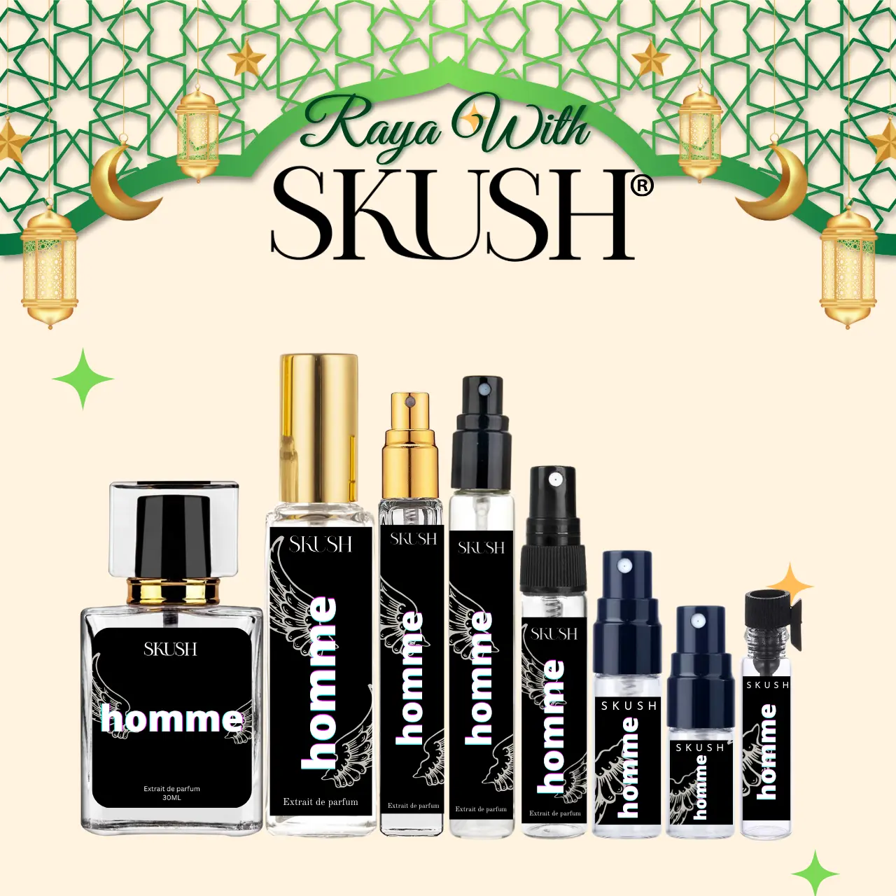 SKUSH HOMME High Quality Perfume Pen Women MInyak Wangi Wanita Pewangi Badan Grade Parfum Tahan 24-72 Jam