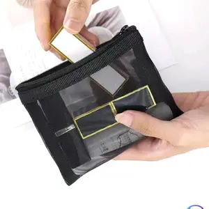 TAS MAKEUP JARING PORTEBEL tempat penyimpanan alat kecantikan/henset dan cajer Hitam