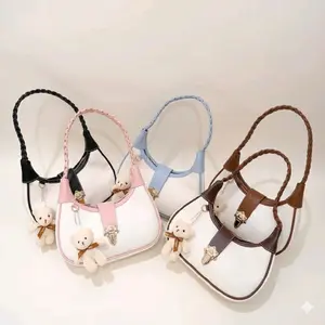 Tas selempang Naura tali kepang|free gantungan boneka keren/kekinian