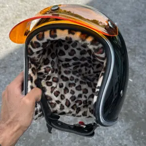 Helm Slimhead Polos Busa Motif Leopard SNI Motorcycle