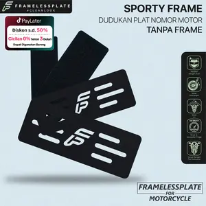 Framelessplate Dudukan Plat Nomor Motor (CLEAN LOOK)