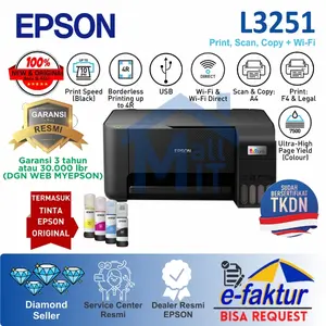 Printer Epson L3250 L-3250 L 3250 L3251 L-3251 L 3251 Pengganti L3150 L-3150 Wifi Wireless Print Scan Copy Resmi Printer Epson L3250 L-3250 L 3250 L3251 L-3251 L 3251 Pengganti L3150 L-3150 Wifi Wireless Print Scan Copy Resmi
