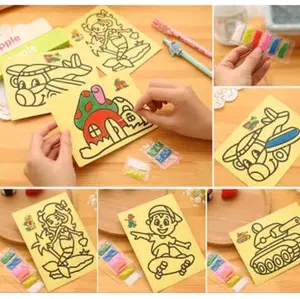 50pcs Mainan Mewarnai pasir kecil 8x11cn