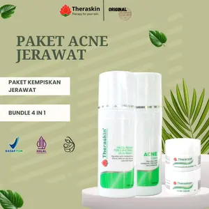 Theraskin Paket Jerawat Acne Perawatan Facial Wajah Bruntusan Berminyak Pembersih Berjerawat