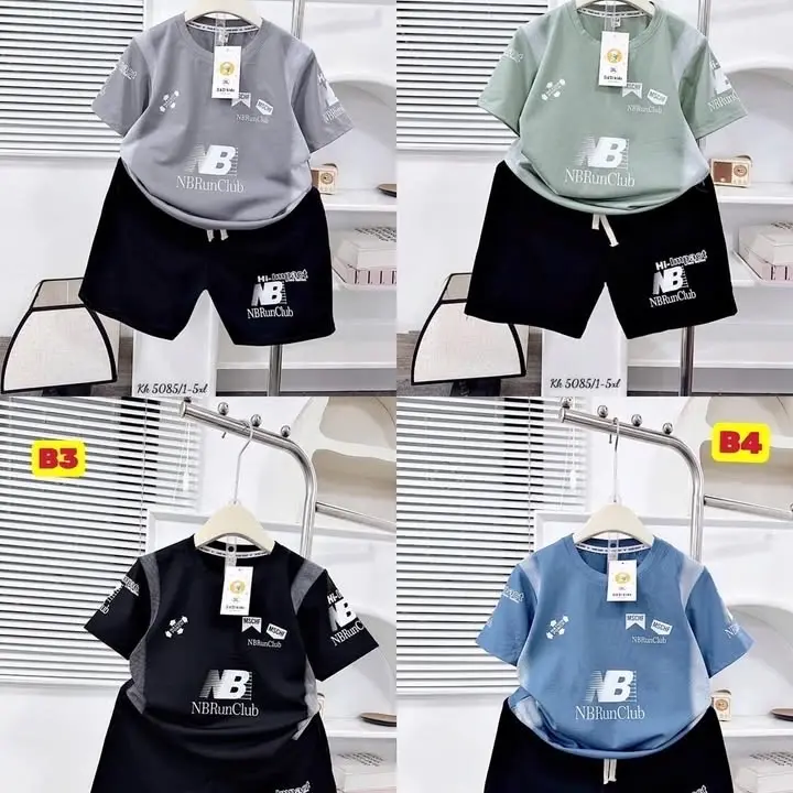 Bộ thể thao bé trai chữ NB