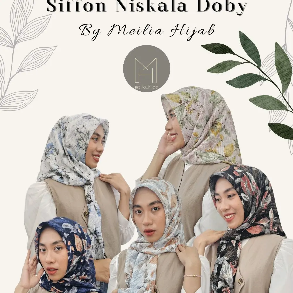 SIFFON NISKALA DOBY By MH Beli 3 100RB Best seller Jilbab Seragam Empat Segi