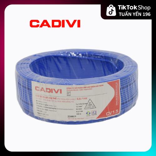 Dây Điện Đơn 1 Sợi 7 Lõi Đồng CADIVI CV 1.0, 1.5, 2.0, 2.5 Cuộn 100m - Tuấn Yến