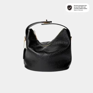 [Sourtier] Kifle Bag MIDI BLACK / Handbag / Leather Handbag / Tas kulit Asli / Crossbody Bag / Slingbag / Tas / Tas kulit wanita / Top Handle Bag
