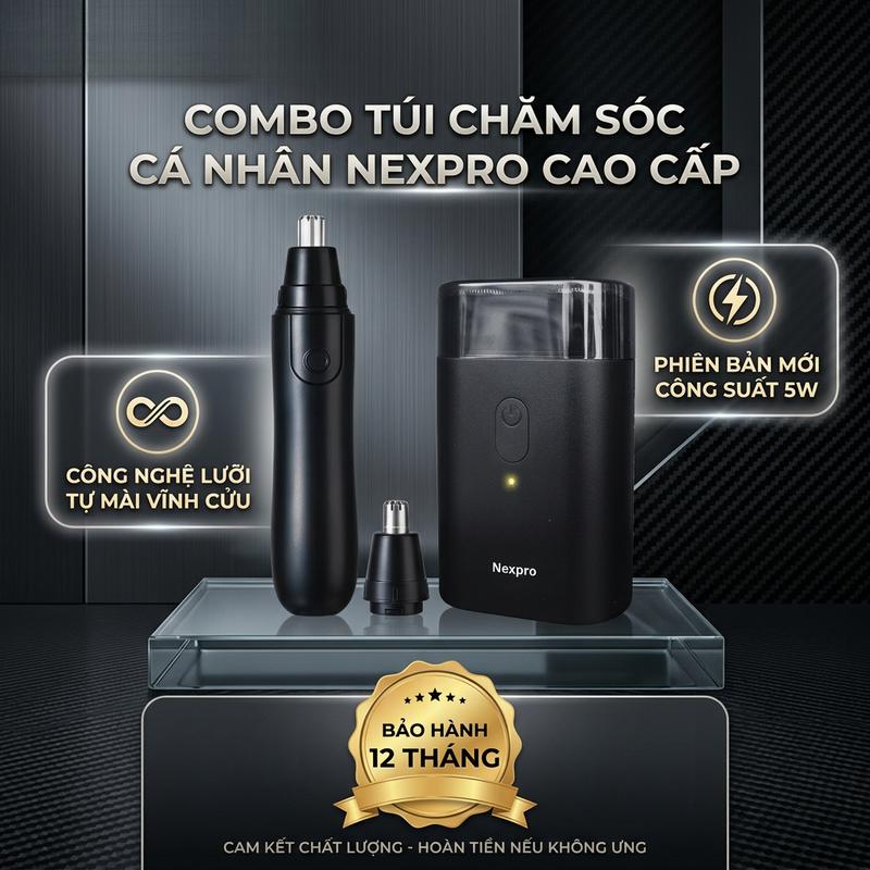 Máy cạo râu thông minh NEXPRO V2 kèm tỉa lông mũi bảo hành 1 năm