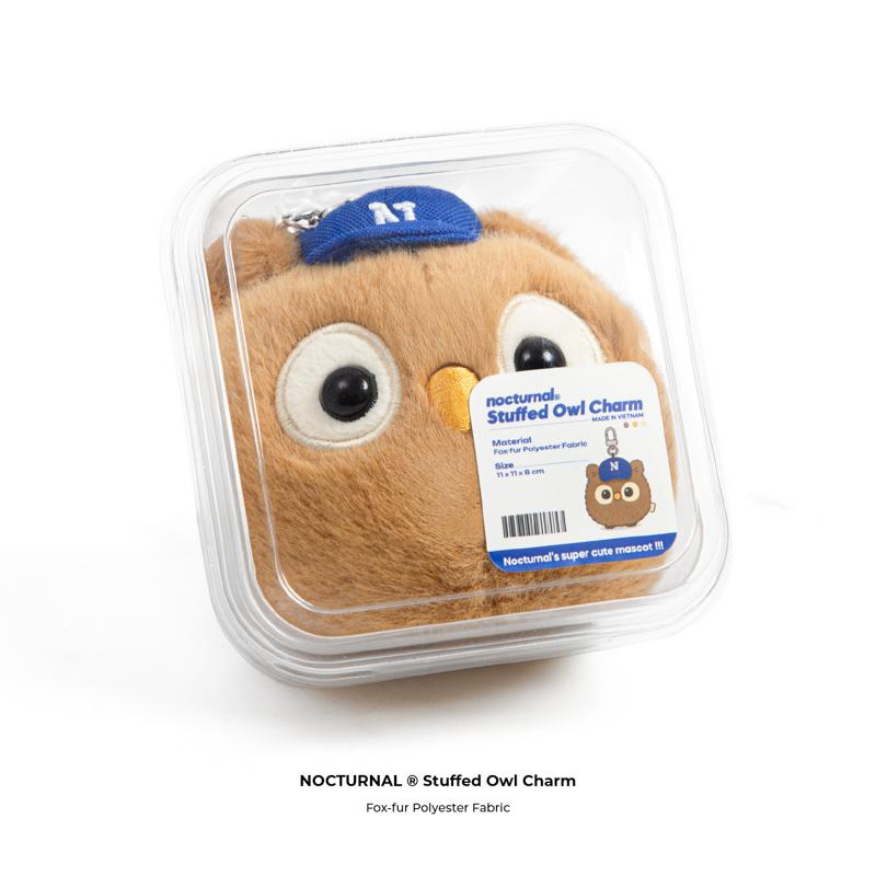 Móc Khóa Cú Bông Siêu Cute NOCTURNAL Stuff Owl Charm Treo Balo Túi Xách Cực Đẹp 