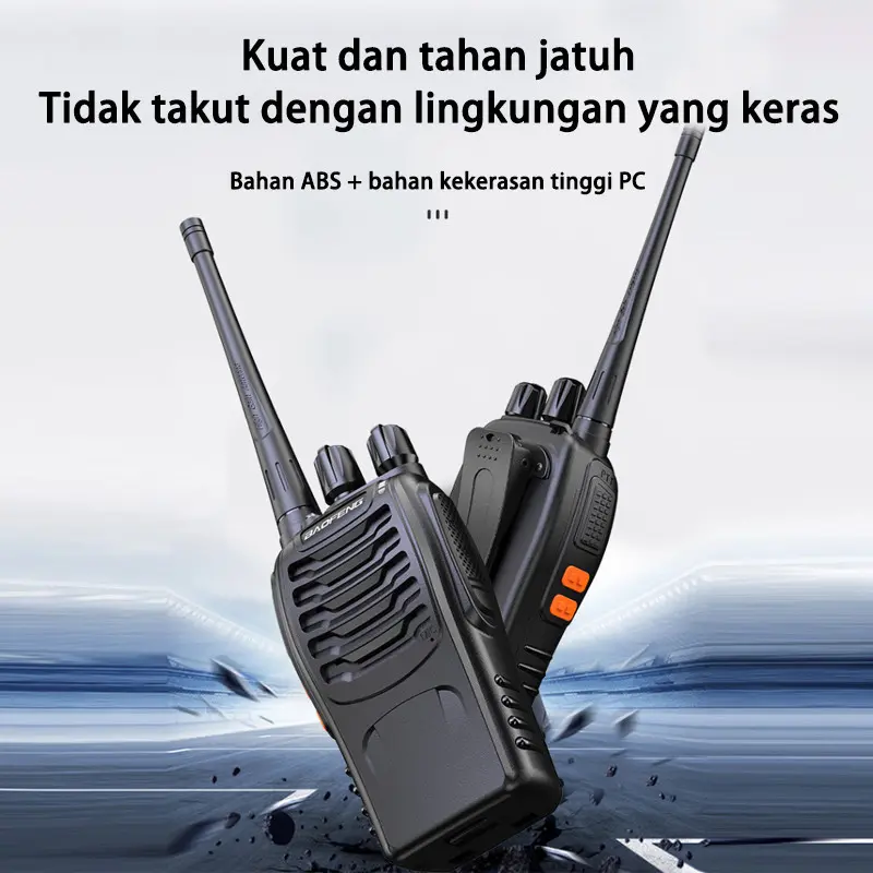 BAO FENG  BF 888S 2unit walkie-talkie Ht 16 channels VOX No need to press PPT Jarak jauh 10KM UHF 400-470mhz 6