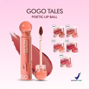 GOGO TALES Small Pink Ball Moisturizing Lip Gloss Lipstick Transferproof Ombre Pewarna Lipstik Tahan Lama Liptint Mirror