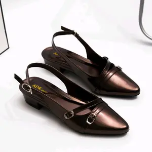 Adeka Corner OMIKA heels wanita 3 cm Sandal sepatu sendal coquette High hak Perempuan kerja Flat Pesta Bahan Sintetis Glossy Premium Anti Slip Elegan Modern Shoes