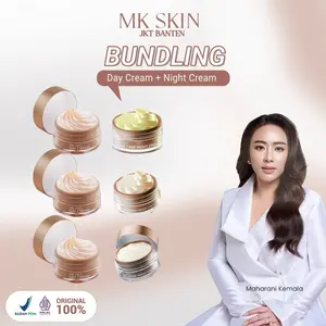 [READY] MKSKIN BUNDLING DAY CREAM DENGAN ALL VARIAN NIGHT CREAM NIACINAMIDE, CERAMIDE, SPF45 PA+++ TREHALOSE, VITAMIN C, ALMOND OIL MEMBANTU MENCERAHKAN, MELEMBABKAN, MENYAMARKAN NODA HITAM 12GR