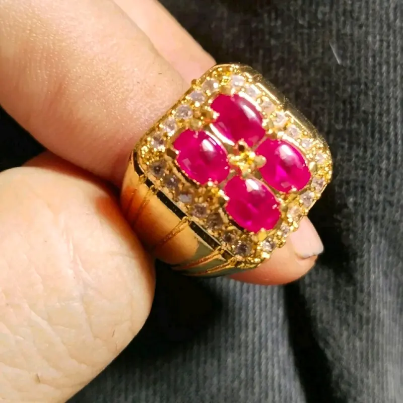 Batu Merah Siam Empat Mata Alam Asli 100% 0