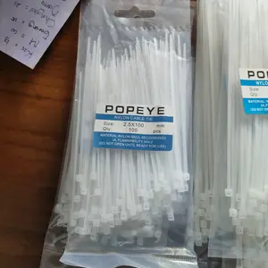Nylon Cable Tie ISI 100PCS Hitam Putih Ukuran 100mm-300mm Paket 100 Buah Praktis Efektif untuk Mengelola Kabel Tali Ikat Kabel Ties CABLE TIES TALI IKAT KABEL TIS  KABEL TIES