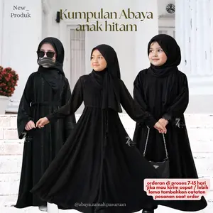 Kumpulan abaya size anak kids by.zainab collection Muslim Panjang Baju Gamis Syari Dress