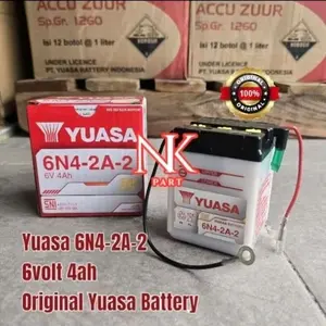 Aki Accu Yuasa 6N4-2A-2 Motor Yamaha DX-100, LS3, RX Special, V75, YT115