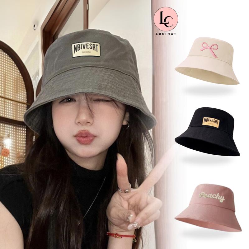 Mũ bucket vành cụp NBIVESRT, nón tai bèo nam nữ chất vải kaki dày mịn form unisex thời trang phong cách Hàn Quốc