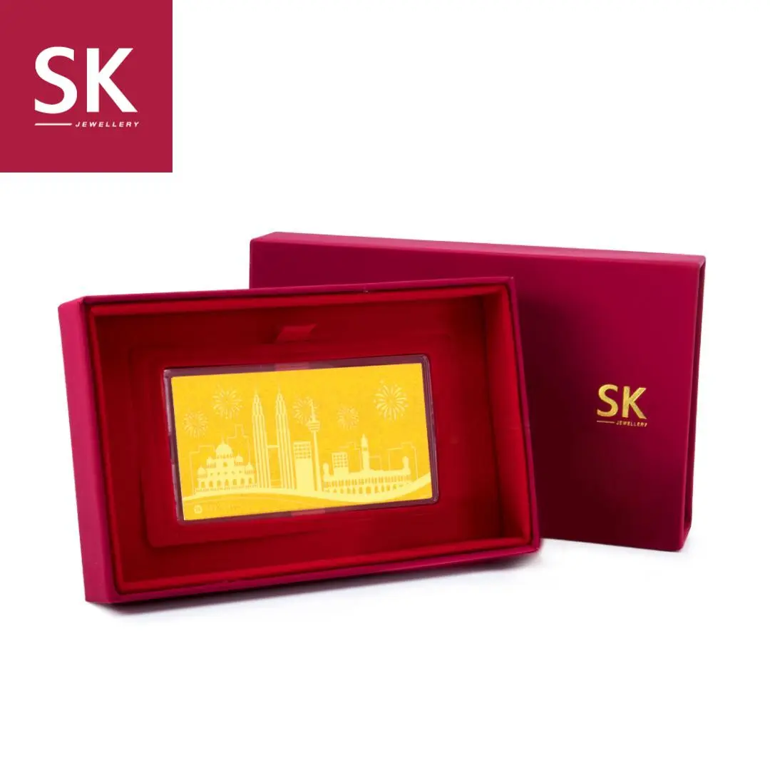 SK Jewellery (0.5G) 999 Pure Gold We Love Malaysia Gold Bar