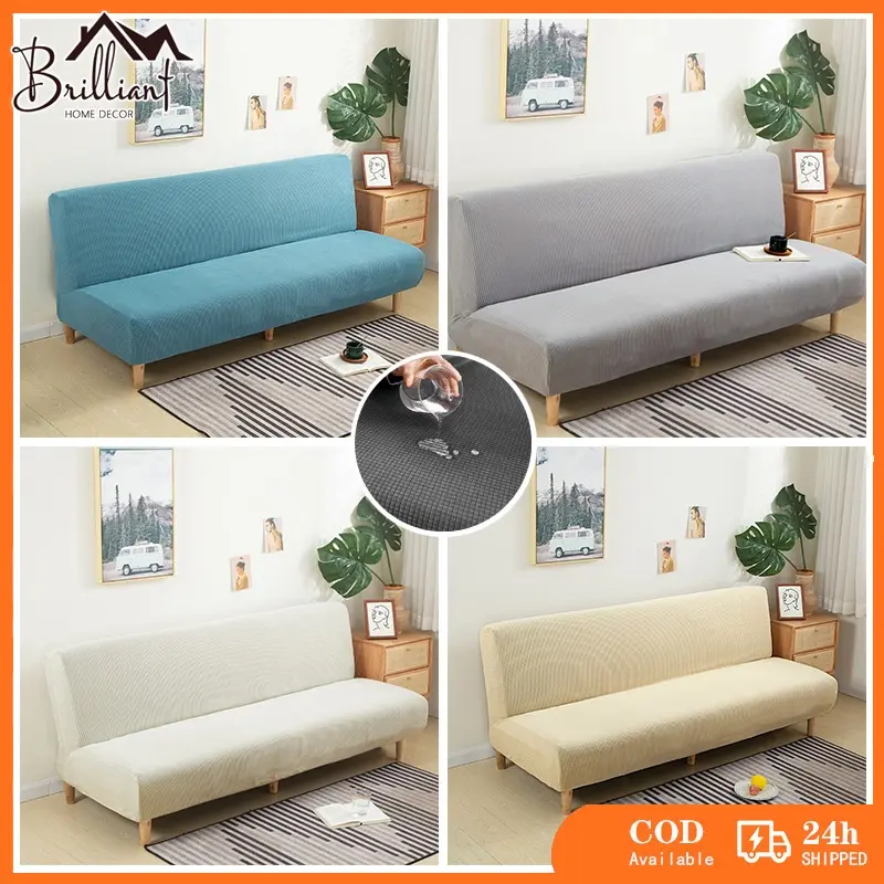 BRilliant Home Elastic Cover Sofa Bed Penutup Sofa Pattern Modern Menarik Sarung Sofa Bed S M L Penutup Sofa Bed Elastis