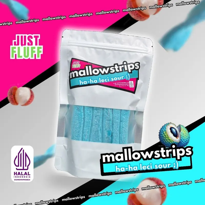 4 PACK MALLOWSTRIPS [HALAL] JUSTFLUFF MARSHMALLOW [4 PACK] 1