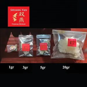 Sarang Burung Walet Kering - Shuang Yan Premium - Hancuran 1 gram