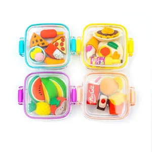 Penghapus karakter makanan buah pizza fries sensory play mainan anak Stationery(HARGA PER 1 KOTAK)